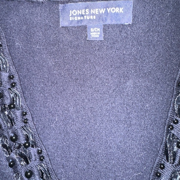 ✨ Jones New York Signature Black Cardigan - Size Small✨New without tags - Picture 6 of 6